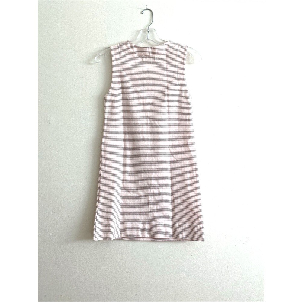 Banana Republic Sheath Dress Women's Size Petite XXS White Red Striped Knit - Picture 2 of 11